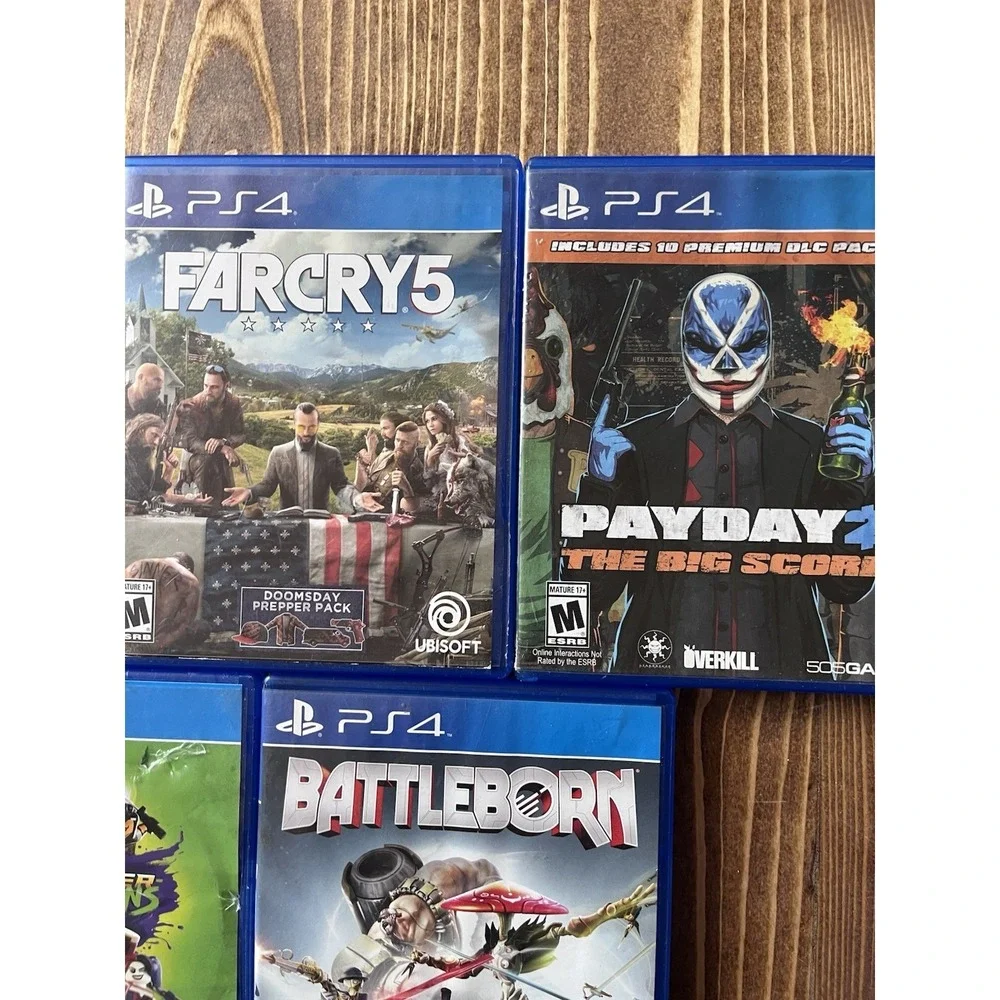 Farcry Battleborn Watch dogs 2 Lego Villains Payday Lot Of 5 PS4 Game Lot Bundle